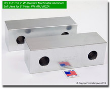 6 x 2 x 2" Aluminum Standard Soft Jaws for 6" Vises