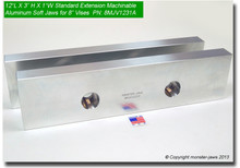 8MJV831A (8x3x1) Standard Aluminum Machinable Soft Jaws for 8