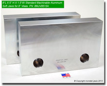 8 x 5 x 1.5" Aluminum Standard Soft Jaws for 8" Vises