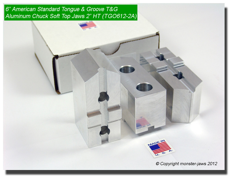 Details about   TG-12203F STEEL SOFT JAWS FOR TONGUE & GROOVE 12" CHUCK WITH A 2" HT 3 PC SET 