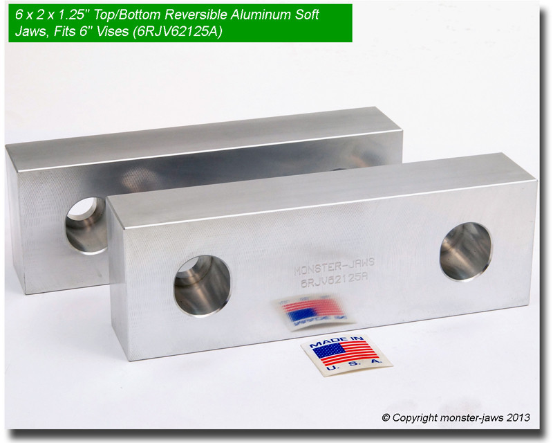 6RJV62125A (6x2x1.25) Top/Bottom Reversible Aluminum