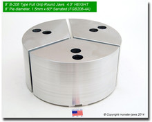 MJCB208-4A 1 Set of Aluminum Pointed Jaws 1.5mm x 60
