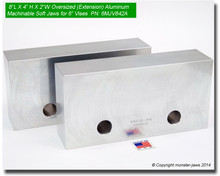 床JAWS h&o 6MJV642A (6x4x2) Standard Aluminum Machinable Soft Jaws for