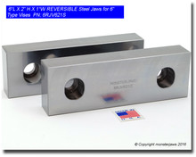 6 x 2 x 1" Top/Bottom Reversible Steel Jaws for 6" Vises