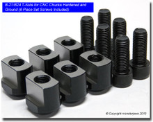 B-21 / B-24 Jaw T-Nuts for CNC Chucks Hardened and Ground (6 Piece Set Screws Included)