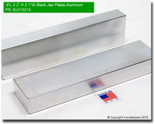 8 x 2 x 1" Aluminum Blank Jaw Plates 