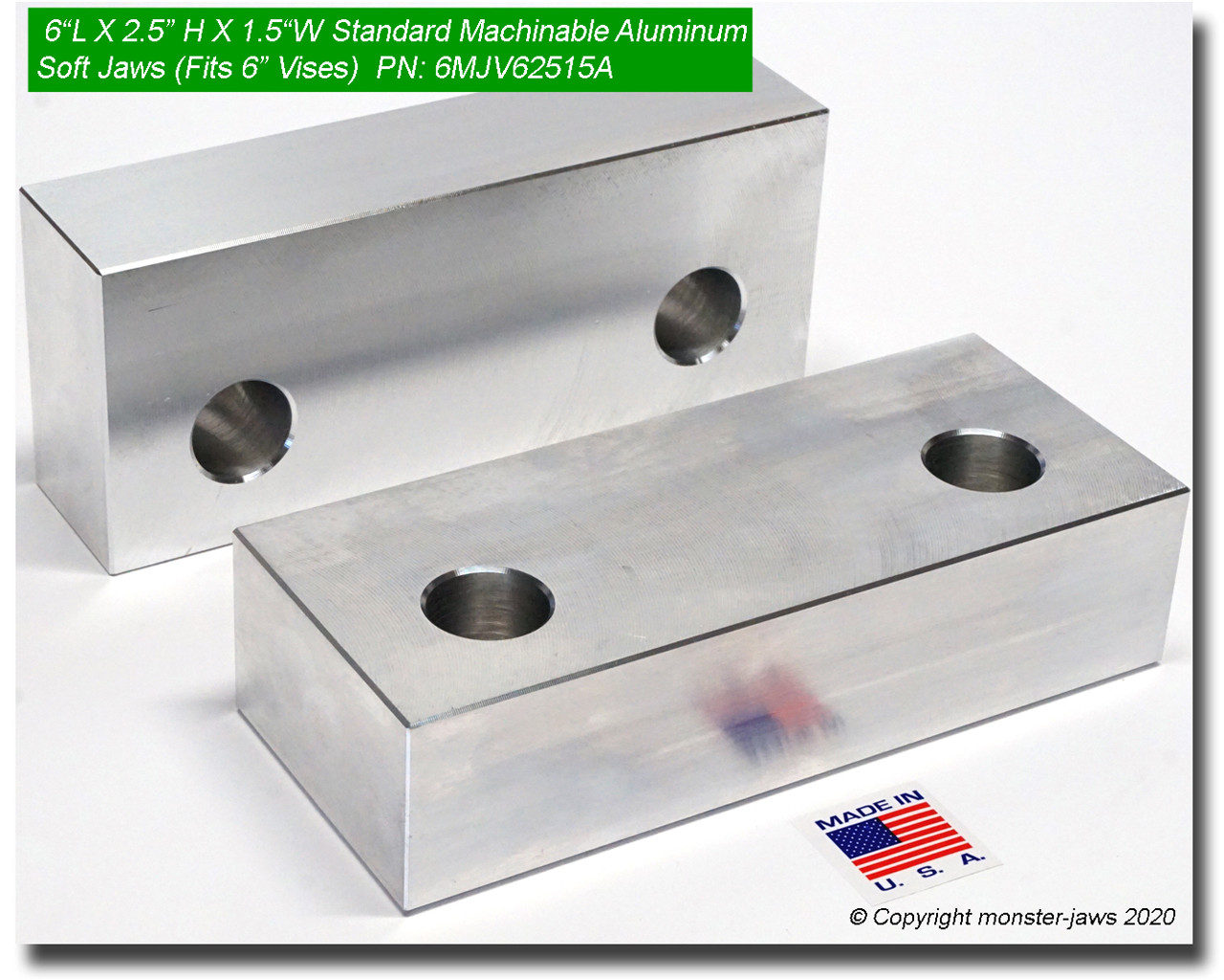 VALIEM MONSTER MOUTH BL―M 6MJV62515A (6x2.5x1.5) Standard Aluminum Machinable Soft