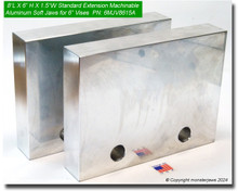 8 x 6 x 1.5" Oversized (Extension) Aluminum Soft Jaws for 6" Vises