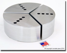 6" Full Grip Round Pin Locator Northfield® Type Chucks Aluminum Jaws  1.0" Height