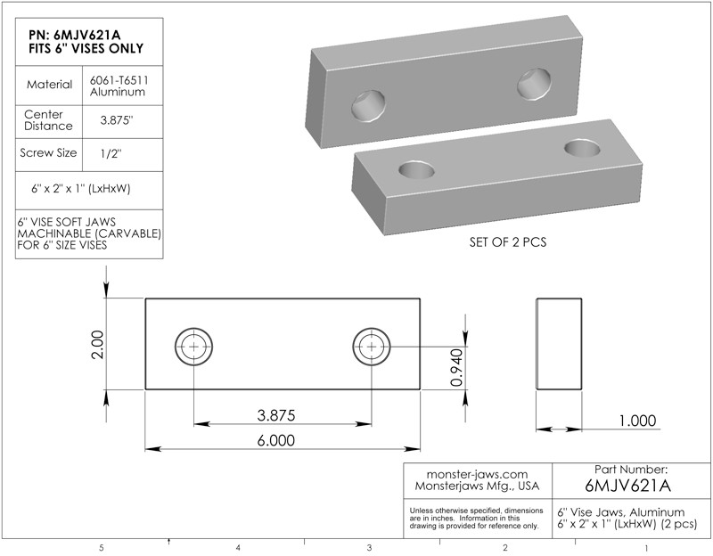 6MJV621A 12-Pack 6 x 2 x 1