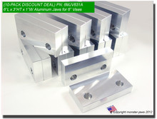 10-Pack 6 x 3 x 1" Aluminum Standard Vise Jaws for 6" Vises