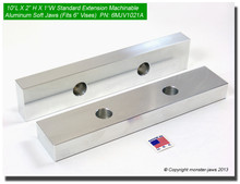 6MJV642A (6x4x2) Standard Aluminum Machinable Soft Jaws for