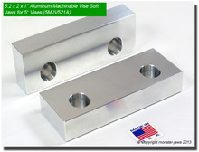 5 x 2 x 1" Aluminum Standard Soft Jaws for 5" Vises