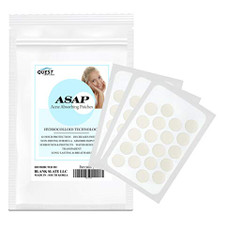 ASAP Hydrocolloid Acne Patches | 60 Total Acne Pimple Patches | 20 Patches (3 Sheets) | Acne Treatment | Quest Skincare