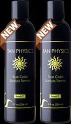Tan Physics True Color (2 pack) w/ 5 FREE pairs of application gloves, Sunless Tanner