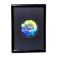 Blooming Rose (Small Round) Hologram Picture (FRAMED), 3D Collectible Embossed Type Animated Stereogram