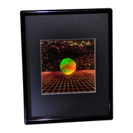 3D Earth with Grid Hologram Picture (FRAMED), Collectible EMBOSSED Type Film