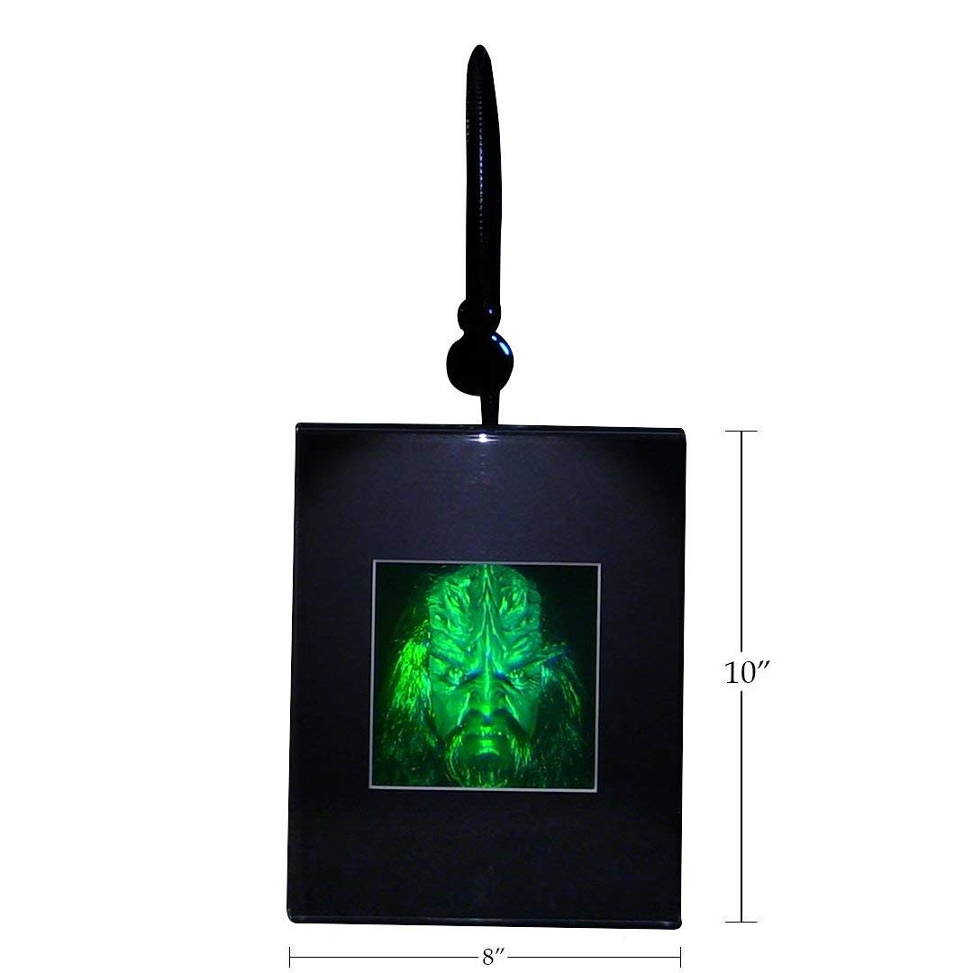 3D FERENGI KLINGON BORG Hologram Picture (LIGHTED DESK STAND) Collectible  Multi-Channel Reflection Photopolymer Film