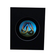3D Mobius Loop Color Tuned Hologram Picture (MATTED), Collectible Embossed Type Animated Stereogram