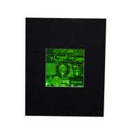 3D Polaroid Camera Guts 4" Square with Stars Background Hologram Picture (MATTED), Collectible Polaroid Photopolymer Film