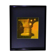 3D Vase-Face 2-Channel Hologram Picture (FRAMED), Collectible Photopolymer Type Film
