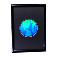 WORLD Round Hologram Picture (FRAMED), 3D Collectible Embossed Type Animated Stereogram