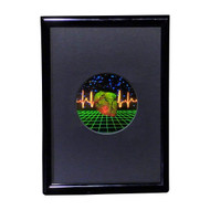 Heart With Heartline & Grid Small Hologram Picture (FRAMED), 3D Collectible Embossed Type Animated Stereogram