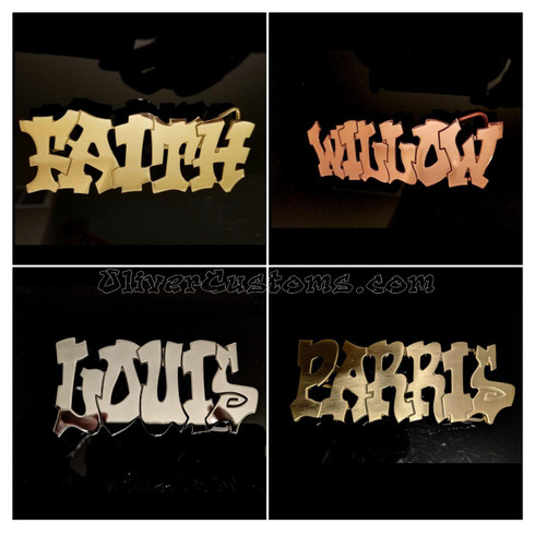 hip hop name belt buckle