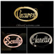 Cursive name belt buckle 