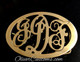 oval monogram initial belt buckle