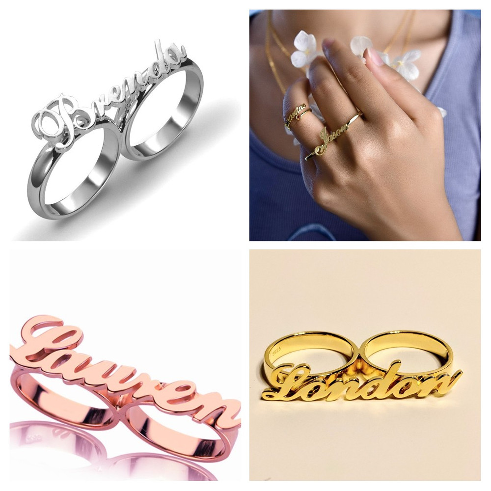 Buy customized - Personalized Double Name Ring Two Name Ring Custom Name  Ring with Any Names Mother Daughter Ring Gift at Amazon.in
