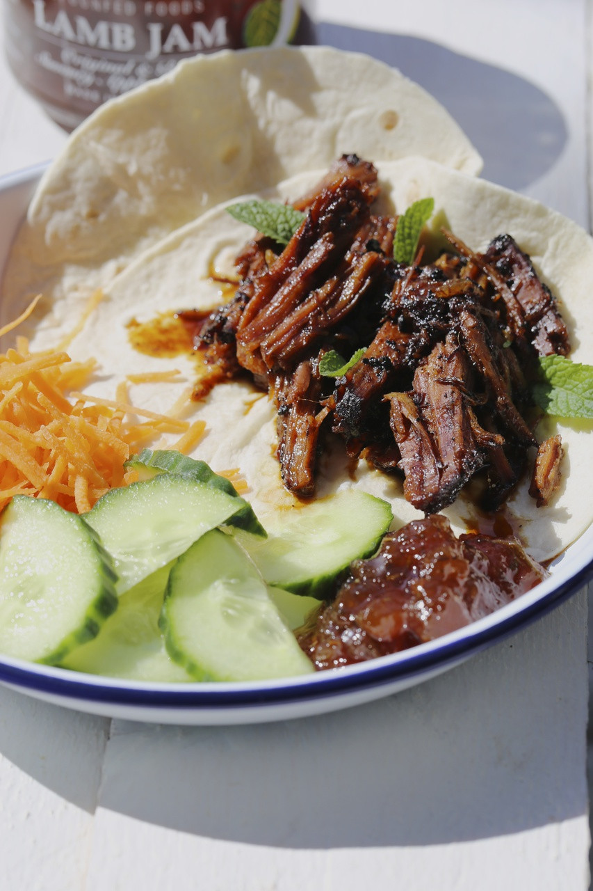 Slow cooked lamb shoulder with Balsamic vinegar & Lamb Jam Spoonfed Foods