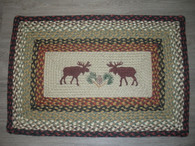 Moose Rug Rectangle 20"x30" ~ Jute Braided