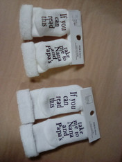 If you can read this take me to nana and papa's socks