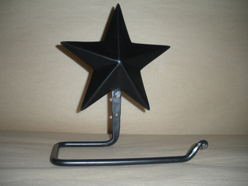 black metal toilet paper holder