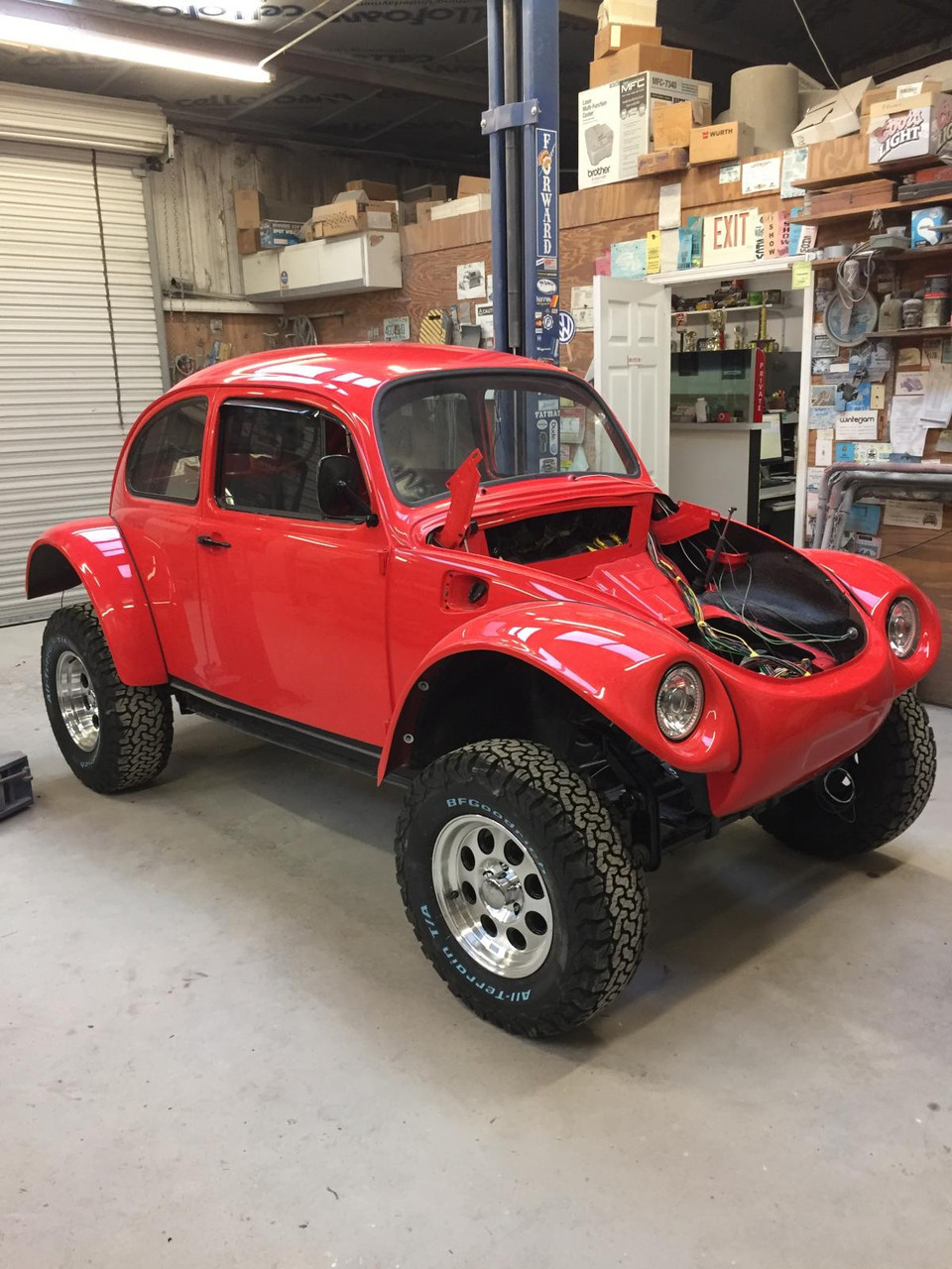 K204 1949-1977 VW Beetle Hand Laid Broad Eye Baja Complete 7 Piece Kit With  Extra Wide Fenders Will Not Fit Super Beetle