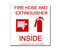 Photograph of the Fire Hose And Extinguisher Inside Label w/ Graphics.