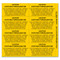 Photograph of the Formaldehyde Warning Labels, Verbose, Card/8 labels.