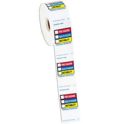 Photograph of the Right To Know Labels On a Roll.