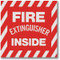 Picture of a Fire Extinguisher Inside self-adhesive label.