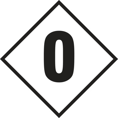 Image of  a number "0" Hazard Panel.