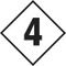 Image of  a number "4" Hazard Panel.
