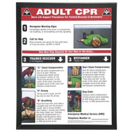 Picture of a plastic poster frame containing an CPR Poster (not included).