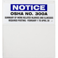 Photograph of blank Notice 300A information board.