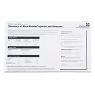 Photograph of blank OSHA 300A record keeping form.