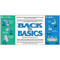 Photograph of Back to Basics living safely vinyl wall graphic with blue and green images.