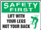 A drawing of the sign as described in the product description.
