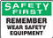 A drawing of the sign as described in the product description.