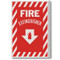 Picture of the Fire Extinguisher 90° rigid plastic wall sign, 2-sided w/ icon, 8"w x 12"h.