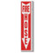 Picture of the Fire Hose 90° rigid plastic wall sign w/ arrow, 4"w x 18"h per side.